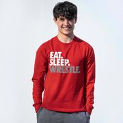 Wrestling Tshirt Long Sleeve - Eat. Sleep. Wrestle