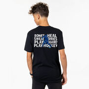 Hockey Short Sleeve T-Shirt - Bones Heal Hockey (Back Design) 