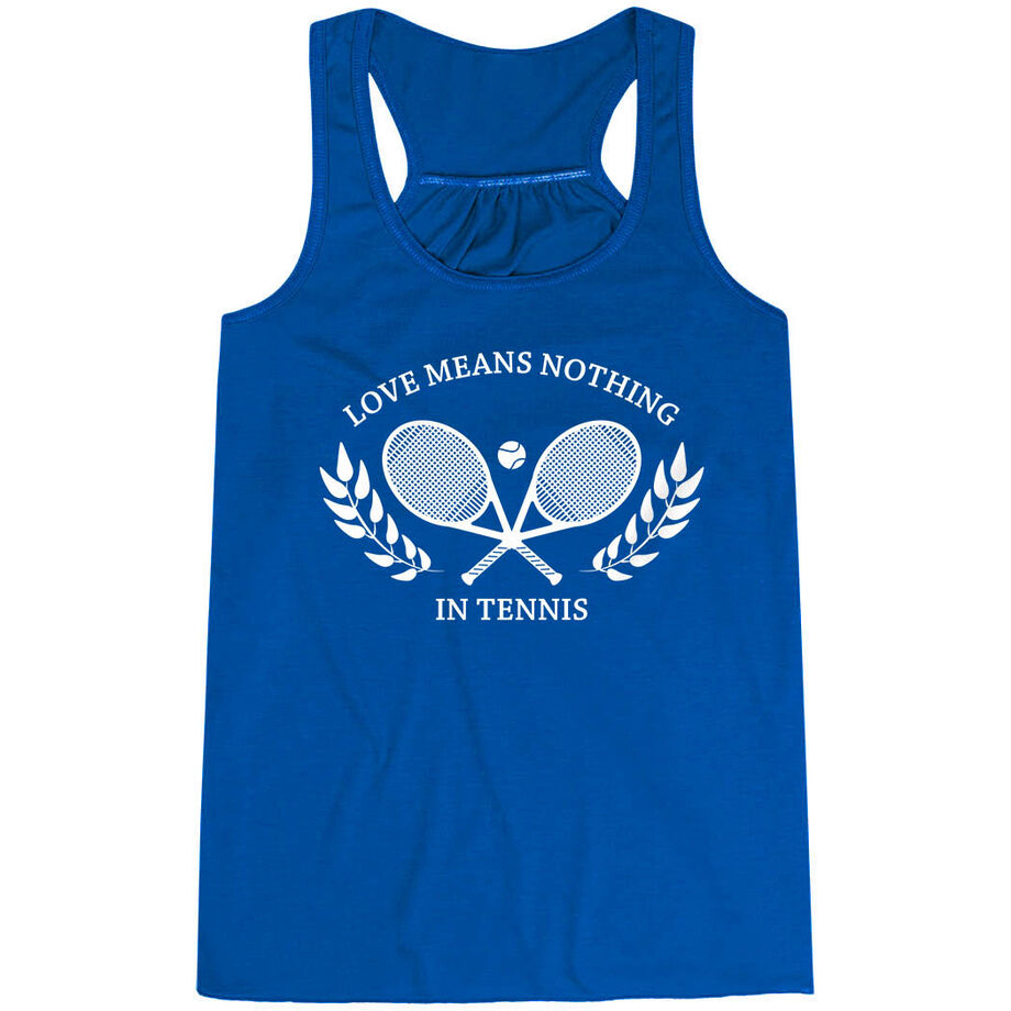 Tennis Flowy Racerback Tank Top - Love Means Nothing In Tennis