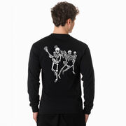 Guys Lacrosse Tshirt Long Sleeve - Skeleton Offense (Back Design)