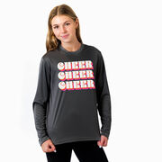 Cheerleading Long Sleeve Performance Tee - Retro Cheer