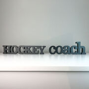 Hockey Coach Wood Words