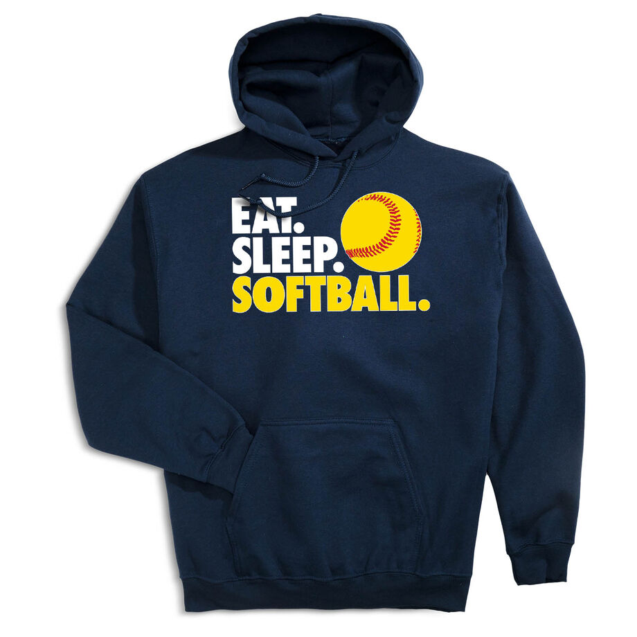 Softball Hooded Sweatshirt - Eat. Sleep. Softball.