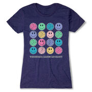 Volleyball Women's Everyday Tee - Volleyball Makes Me Happy