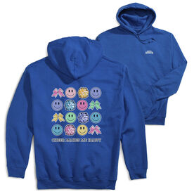 Cheerleading Hooded Sweatshirt - Cheer Makes Me Happy (Back Design)