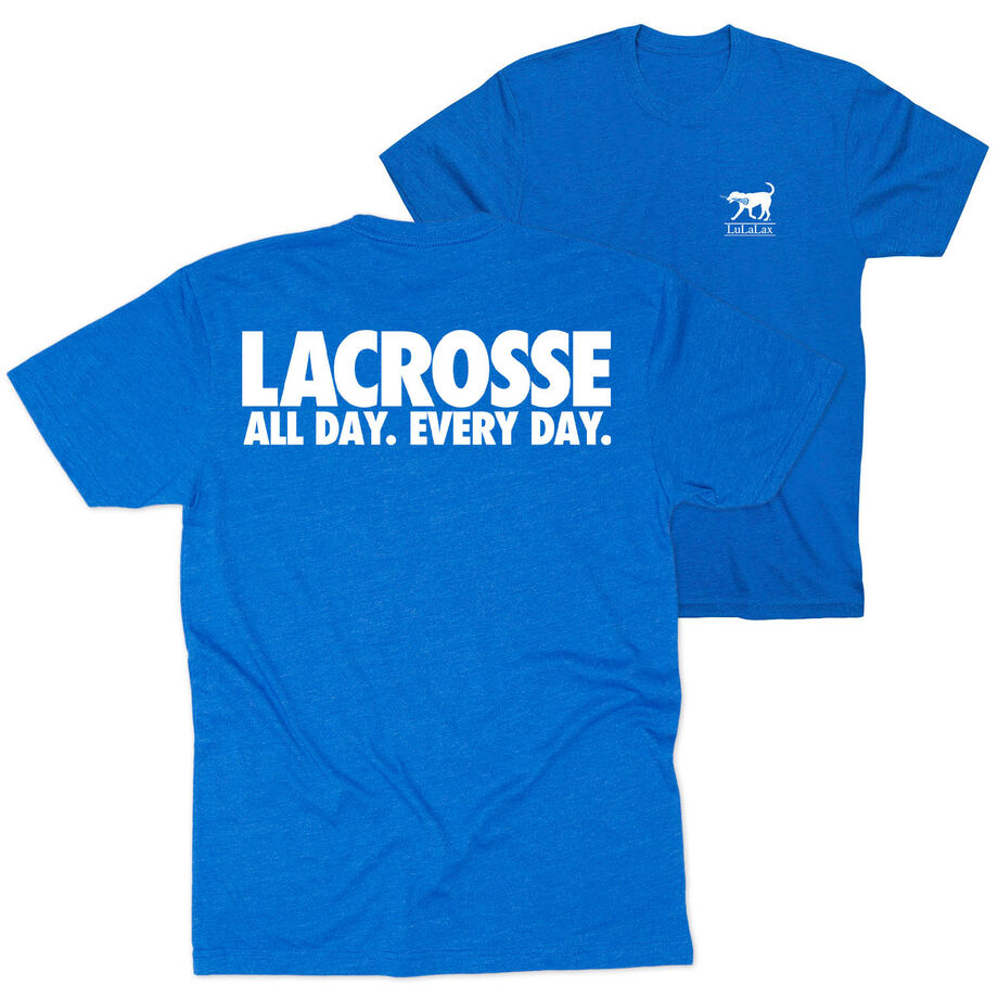 Girls Lacrosse T-Shirt Short Sleeve - All Day Every Day (Back Design)