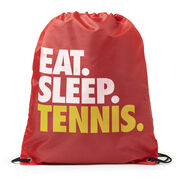 Tennis Drawstring Backpack Eat. Sleep. Tennis.