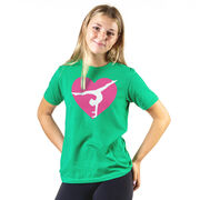 Gymnastics Short Sleeve T-Shirt - Gymnast Heart
