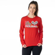 Pickleball Tshirt Long Sleeve - Eat. Sleep. Pickleball