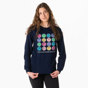 Volleyball Tshirt Long Sleeve - Volleyball Makes Me Happy