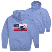 Hockey Hooded Sweatshirt - Patriotic Hockey (Back Design)