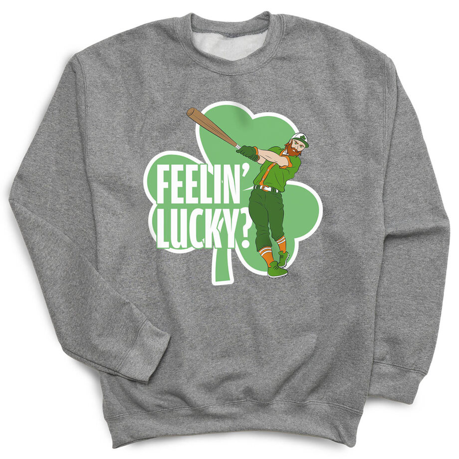 Baseball Crewneck Sweatshirt - Feelin' Lucky Baseball
