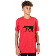 Guys Lacrosse Short Sleeve T-Shirt - Max The Lax Dog