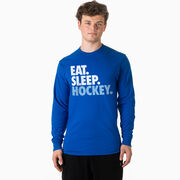 Hockey Tshirt Long Sleeve - Eat. Sleep. Hockey