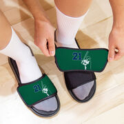 Baseball Repwell&reg; Slide Sandals - Batter with Number