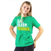 Tennis T-Shirt Short Sleeve Eat. Sleep. Tennis.