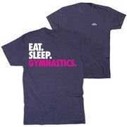 Gymnastics Short Sleeve T-Shirt - Eat. Sleep. Gymnastics. (Back Design)