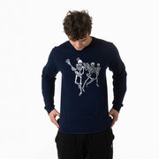 Guys Lacrosse Tshirt Long Sleeve - Skeleton Offense