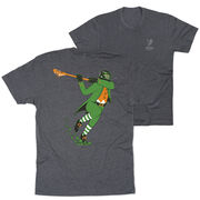 Guys Lacrosse Short Sleeve T-Shirt - Lacrosse Leprechaun (Back Design)