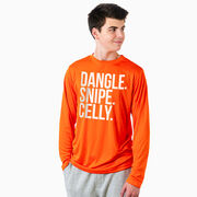 Hockey Long Sleeve Performance Tee - Dangle Snipe Celly Words