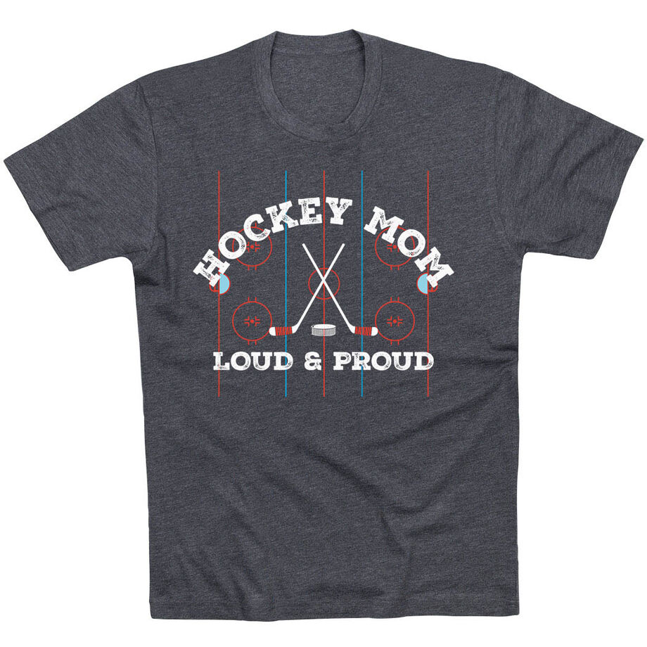 Hockey Short Sleeve T-Shirt - Loud and Proud Hockey Mom