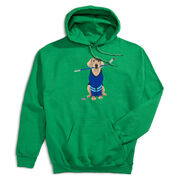 Hockey Hooded Sweatshirt - Puck The Hockey Dog