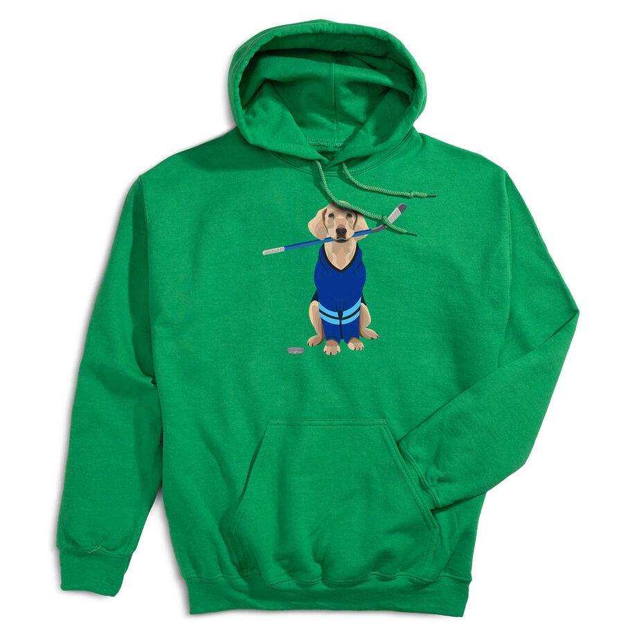 Hockey Hooded Sweatshirt - Puck The Hockey Dog