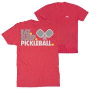 Pickleball Short Sleeve T-Shirt - Eat. Sleep. Pickleball (Back Design)