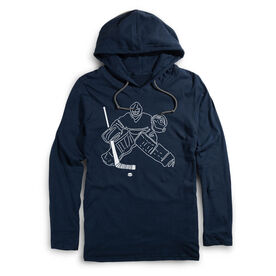 Men's Hockey Lightweight Hoodie - Hockey Goalie Sketch