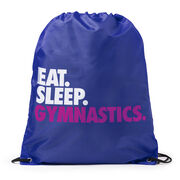 Gymnastics Drawstring Backpack Eat. Sleep. Gymnastics.