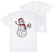 Volleyball Short Sleeve T-Shirt - Serving Holiday Cheer (Back Design) 