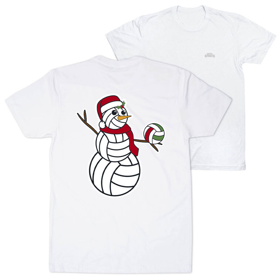 Volleyball Short Sleeve T-Shirt - Serving Holiday Cheer (Back Design) 
