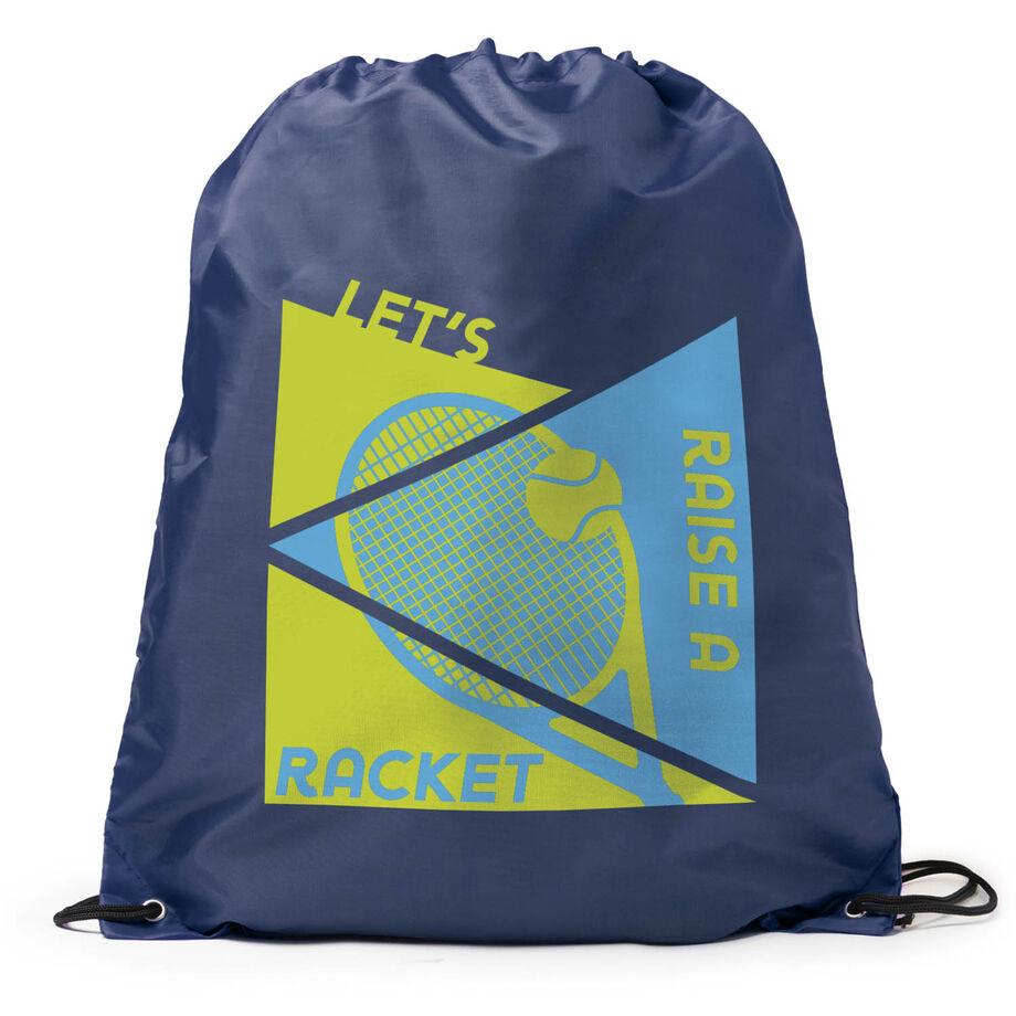 Tennis Drawstring Backpack - Let's Raise A Racket
