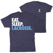 Lacrosse Short Sleeve T-Shirt - Eat. Sleep. Lacrosse. (Back Design)