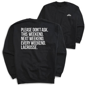 Lacrosse Crewneck Sweatshirt - All Weekend Lacrosse (Back Design)