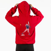 Softball Hooded Sweatshirt - Softball Star (Back Design)