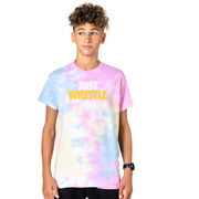 Wrestling Short Sleeve T-Shirt - Just Wrestle Tie Dye