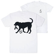 Soccer Short Sleeve T-Shirt - Spot The Soccer Dog (Back Design)