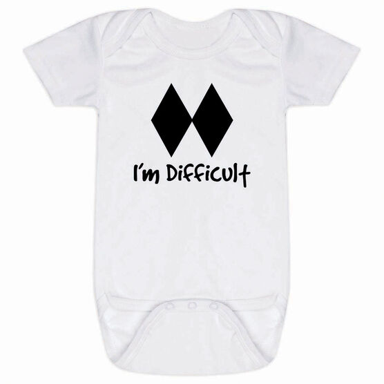 Skiing &amp; Snowboarding Baby One-Piece - I'm Difficult