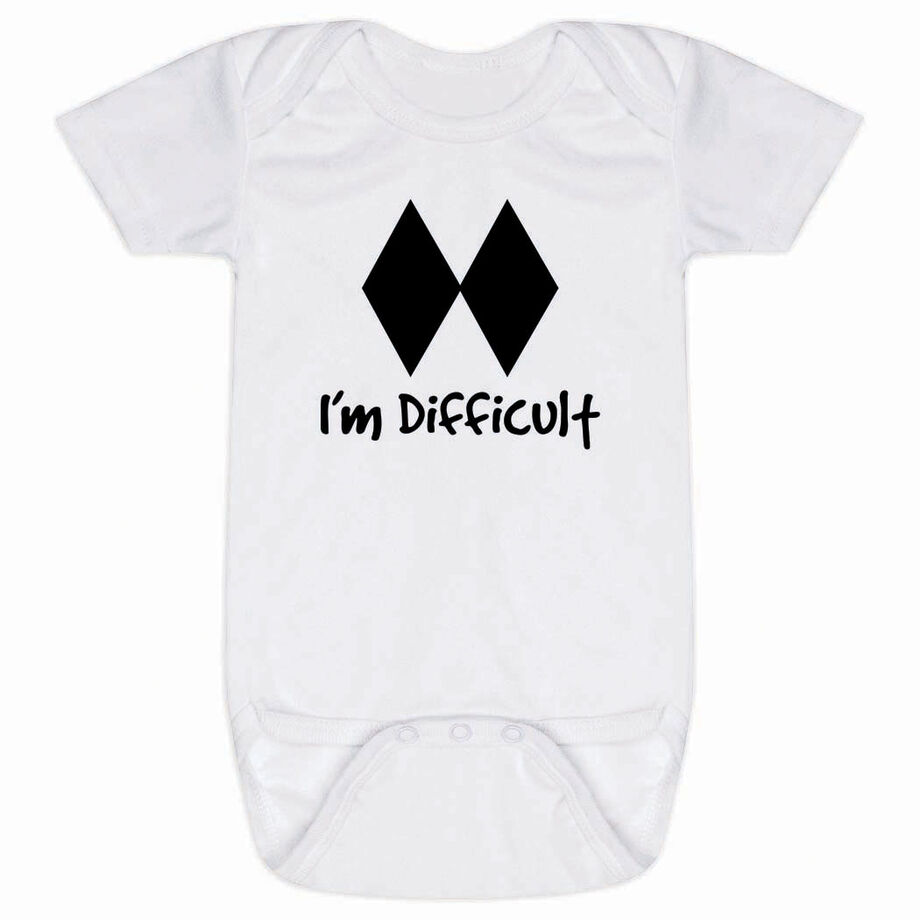 Skiing &amp; Snowboarding Baby One-Piece - I'm Difficult