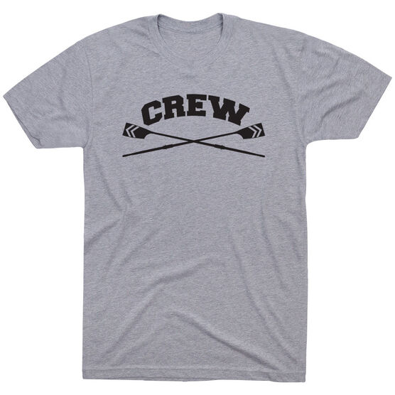 Crew Tshirt Short Sleeve Crew Crossed Oars Banner