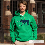 Baseball Hooded Sweatshirt - Navy Baseball Dog