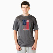 Hockey Short Sleeve Performance Tee - American Flag