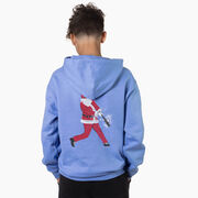 Baseball Hooded Sweatshirt - Home Run Santa (Back Design)