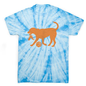 Basketball Short Sleeve T-Shirt - Basketball Dog Tie Dye
