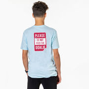 Hockey Short Sleeve T-Shirt - Don't Feed The Goalie (Back Design)