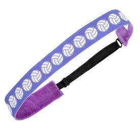 Volleyball Juliband Non-Slip Headband - Volleyball Stripe Lavender