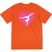 Gymnastics Short Sleeve Performance Tee - Gymnast Heart