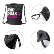 Figure Skating Drawstring Backpack Eat. Sleep. Skate.