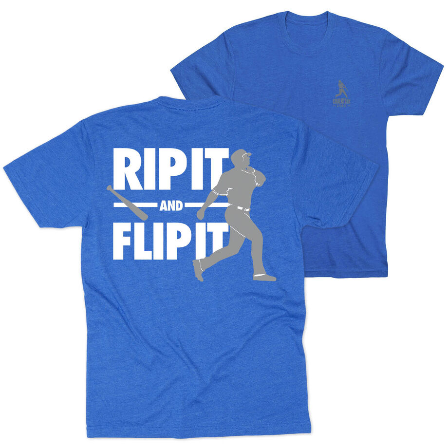 Baseball Short Sleeve T-Shirt - Rip It Flip It (Back Design)